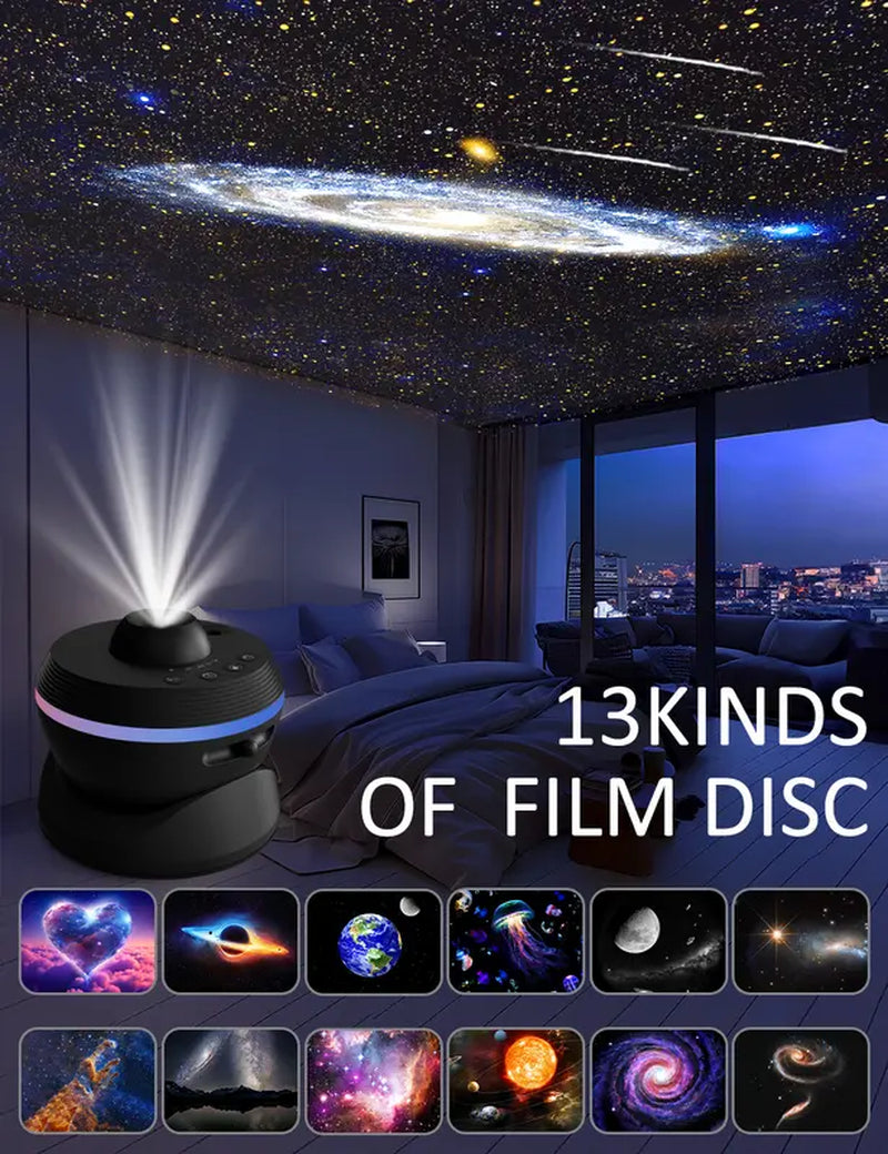 Planetarium Galaxy Projector, 13 in 1 Star Light Projector Starry Sleep Night Light with Dynamic Meteors,360° Rotation Nebula,4K Hd&Large Scale Projection for Bedroom Decor,Kids