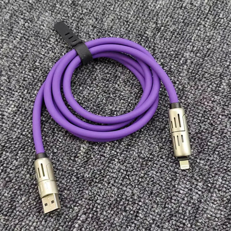 Fast Charge 4-in-1 USB-C Silicone Cable